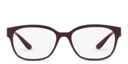 Shop Dolce & Gabbana Square Eyeglasses in Transparent Bordeaux online.