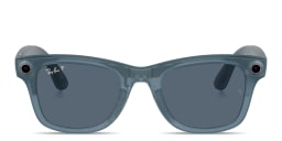 Shop Ray-Ban Meta Wayfarer Unisex Square Sunglasses in Matte Jeans online.