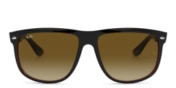 Shop Ray-Ban Boyfriend Square Sunglasses in Black online.