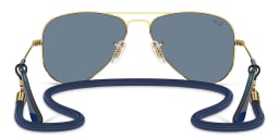 Shop Ray-Ban Junior Kids Pilot Sunglasses in Gold online.
