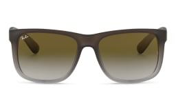 تسوق نظارة شمسية جاستن بإطار مربع راي بان بلون بني أونلاين.