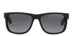 Shop Ray-Ban Justin Square Sunglasses in Black online.