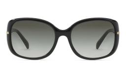 Shop PRADA Rectangle Sunglasses in Black online.
