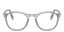 Shop PERSOL Square Eyeglasses in Grey online.