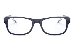 Shop Ray-Ban Unisex Rectangle Eyeglasses in Blue online.