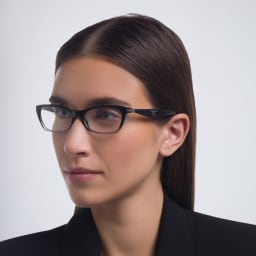 تسوق نظارة طبية بتصميم غير منتظم برادا بلون أسود شفاف أونلاين.