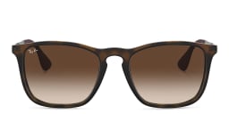 Shop Ray-Ban Chris Square Sunglasses in Black in Tortoise online.