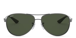 Shop Ray-Ban Carbon Fibre Aviator Sunglasses in Gunmetal online.