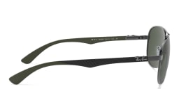 Shop Ray-Ban Carbon Fibre Aviator Sunglasses in Gunmetal online.