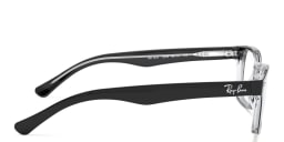 Shop Ray-Ban Junior Kids Square Eyeglasses in Black On Transparent online.
