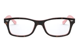Shop Ray-Ban Junior Kids Square Eyeglasses in Havana Pink online.