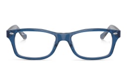 Shop Ray-Ban Junior Kids Square Eyeglasses in Dark Blue online.