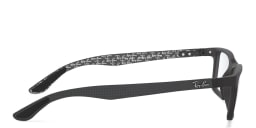 Shop Ray-Ban Optics Unisex Rectangle Eyeglasses in Black online.