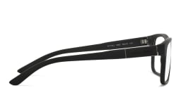 Shop GIORGIO ARMANI Rectangle Eyeglasses in Black Rubber online.