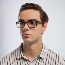 Shop Emporio Armani Rectangle Eyeglasses in Rubber Black online.