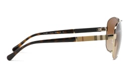 Shop BURBERRY Pilot Sunglasses in Light Gold online.