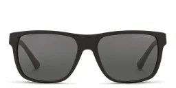 تسوق نظارة شمسية بإطار مربع للجنسين امبوريو أرماني بلون Matte Black أونلاين.