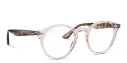 تسوق نظارة طبية بإطار دائري للجنسين راي بان بلون Transparent light brown أونلاين.