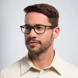 Shop Ray-Ban Optics Unisex Rectangle Eyeglasses in Black online.