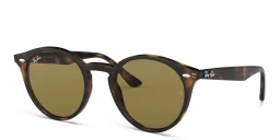 Shop Ray-Ban Unisex Round Sunglasses in Light Havana online.