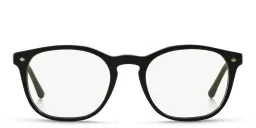 Shop GIORGIO ARMANI Panthos Eyeglasses in Black online.