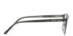 Shop GIORGIO ARMANI Round Eyeglasses in Grey online.