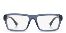 تسوق نظارات طبية بإطار مستطيل واسع امبوريو أرماني بلون Shiny Transparent Blue أونلاين.
