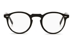 Shop OLIVER PEOPLES Gregory Peck Unisex Panthos Eyeglasses in Shiny Black online.