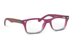 Shop Ray-Ban Junior Kids Wide Rectangle Eyeglasses in Pink online.