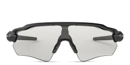 Shop Oakley Radar EV Path Half-Rim Mask Sunglasses in Steel online.