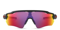 Shop Oakley Radar EV Path Half-Rim Mask Sunglasses in Matte Black online.