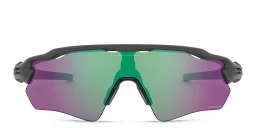 Shop Oakley Radar EV Path Half-Rim Mask Sunglasses in Steel online.