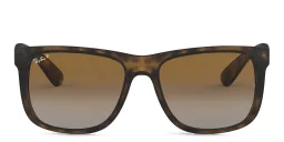 Shop Ray-Ban Justin Square Sunglasses in Havana online.