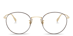 Shop OLIVER PEOPLES Round Eyeglasses in Soft Gold online.