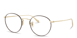 Shop OLIVER PEOPLES Panthos Eyeglasses in Soft Gold online.