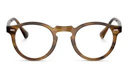Shop OLIVER PEOPLES Gregory Peck Unisex Panthos Eyeglasses in Raintree online.