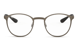 Shop Ray-Ban Optics Unisex Panthos Eyeglasses in Gunmetal online.
