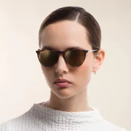 Shop Ray-Ban Junior Kids Panthos Sunglasses in Tortoise online.