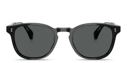 Shop OLIVER PEOPLES Finley Esq. Sun Unisex Round Sunglasses in Black online.