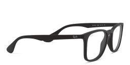Shop Ray-Ban Unisex Square Eyeglasses in Black online.