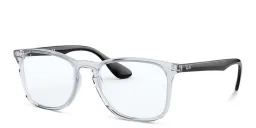 تسوق نظارة طبية بإطار مربع للجنسين راي بان بلون Transparent أونلاين.