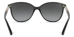 Shop BURBERRY Vintage Check Cat-Eye Sunglasses in Black online.