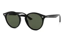 Shop Ray-Ban Unisex Round Sunglasses in Black online.