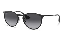 Shop Ray-Ban Erika Metal Unisex Panthos Sunglasses in Black online.