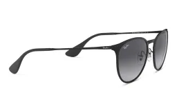 Shop Ray-Ban Erika Metal Unisex Panthos Sunglasses in Black online.