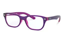 Shop Ray-Ban Junior Kids Rectangle Eyeglasses in Purple online.
