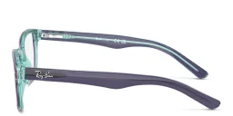 تسوق نظارات طبية مستطيل للأطفال راي بان جونيور بلون Top Blue & Violet & Light Blue أونلاين.