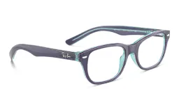تسوق نظارات طبية مستطيل للأطفال راي بان جونيور بلون Top Blue & Violet & Light Blue أونلاين.