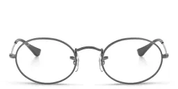 Shop Ray-Ban Unisex Oval Eyeglasses in Gunmetal online.