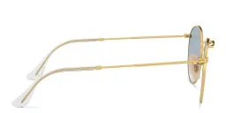 Shop Ray-Ban Round Flat Lenses Sunglasses in Gold online.